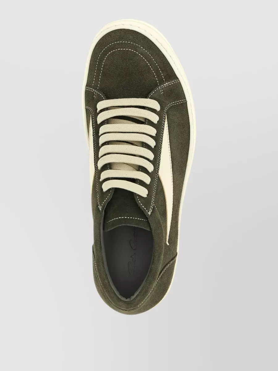 Rick Owens Leather Low-Top Sneakers