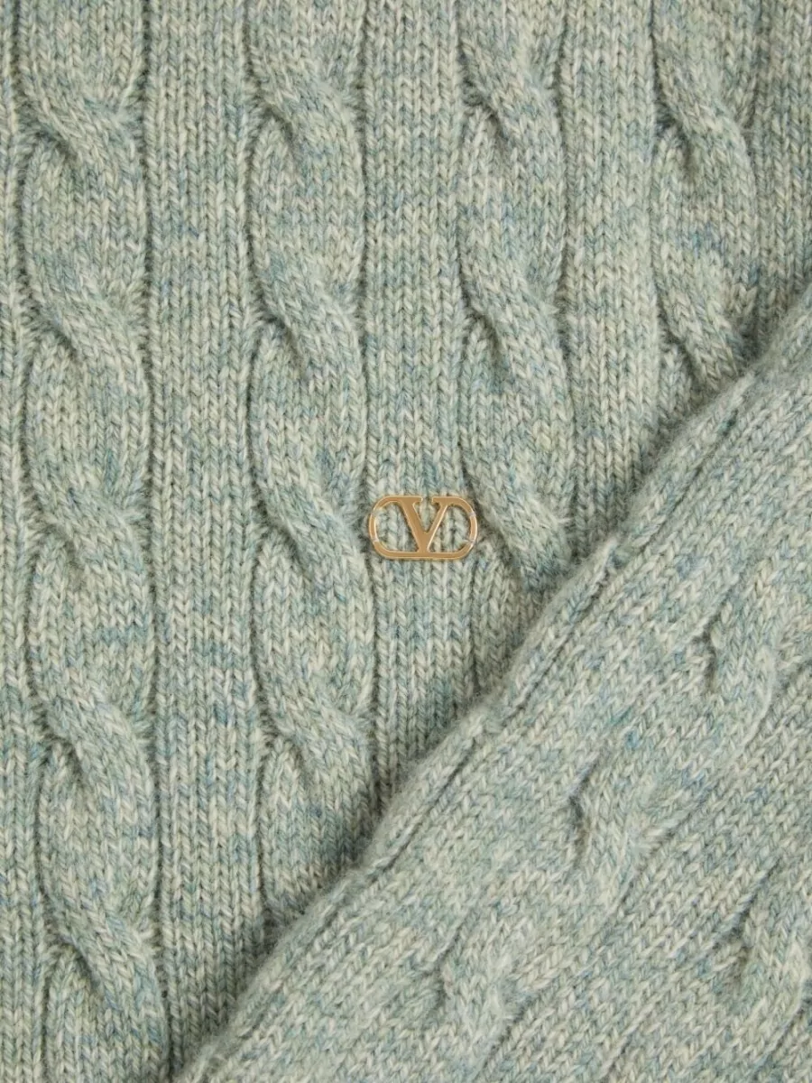 Valentino Garavani Virgin Wool Short-Sleeve Polo Jumper