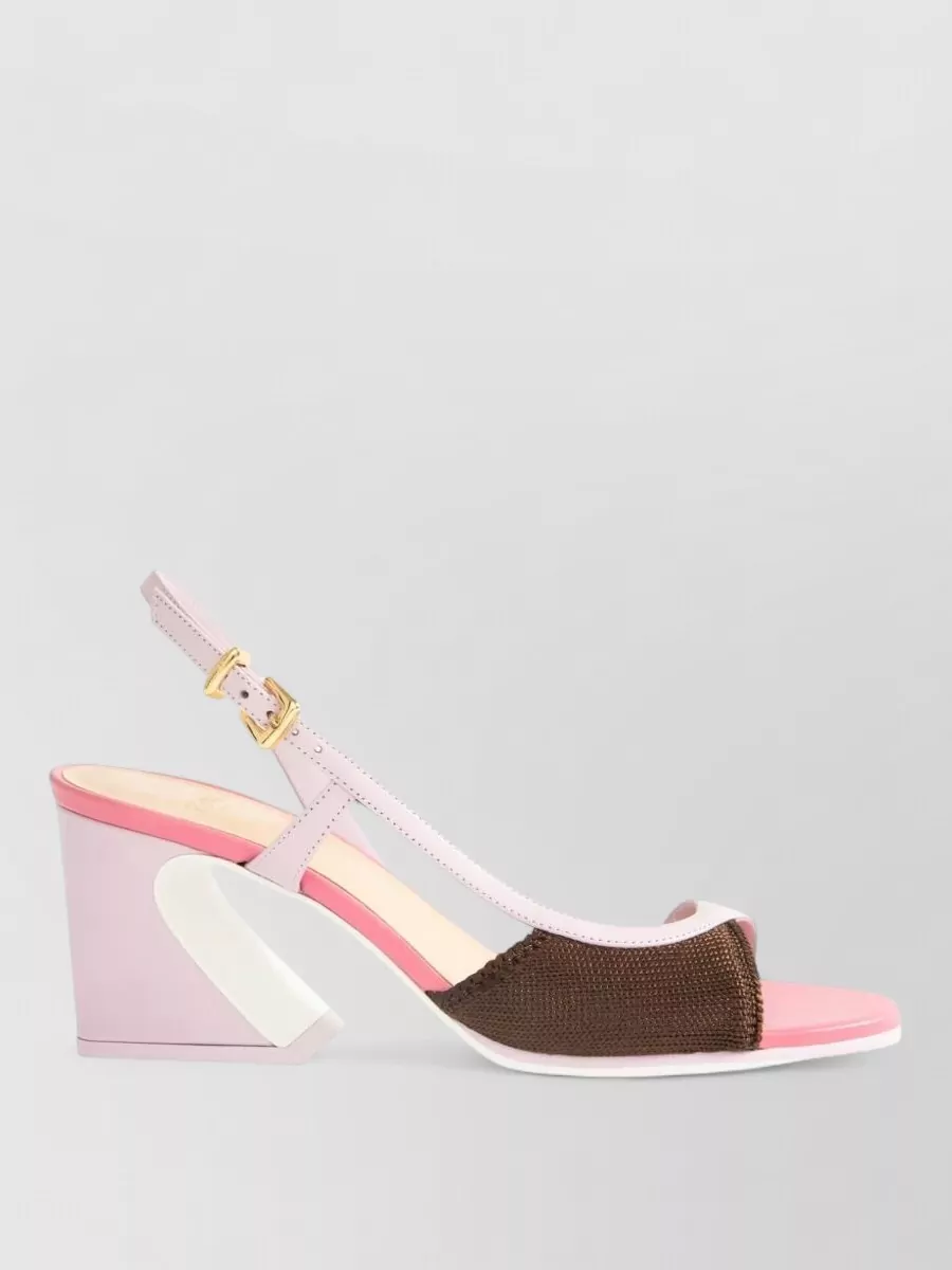 Fendi Leather Open-Toe Sandals
