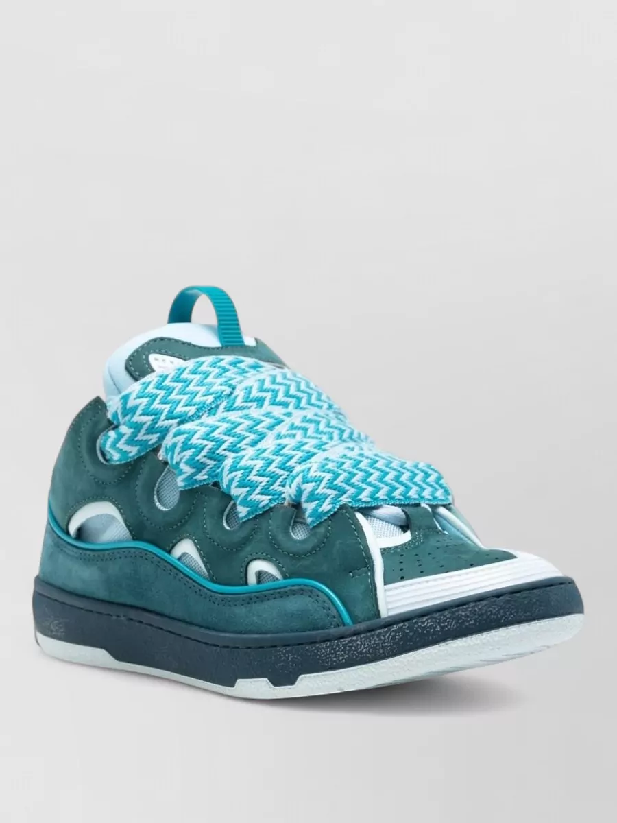 Lanvin leather paneled low-top sneakers