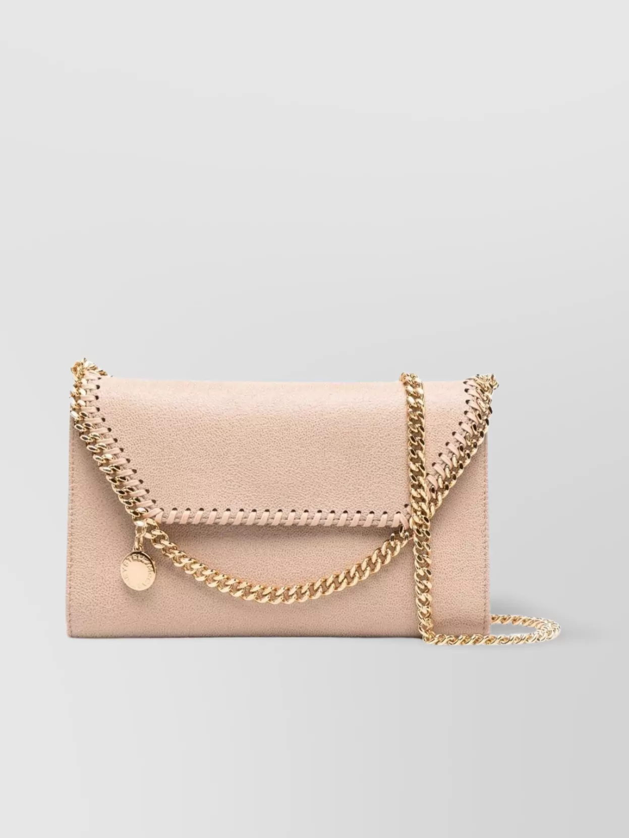Shop Stella Mccartney Compact Wallet Crossbody Bag In Beige