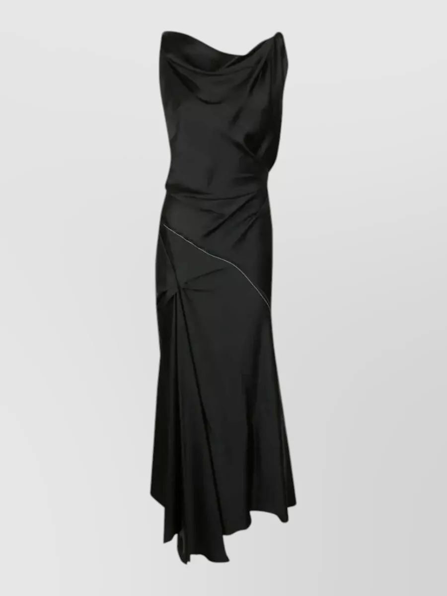 Victoria Beckham ruffled v-neck short-sleeve midi dress