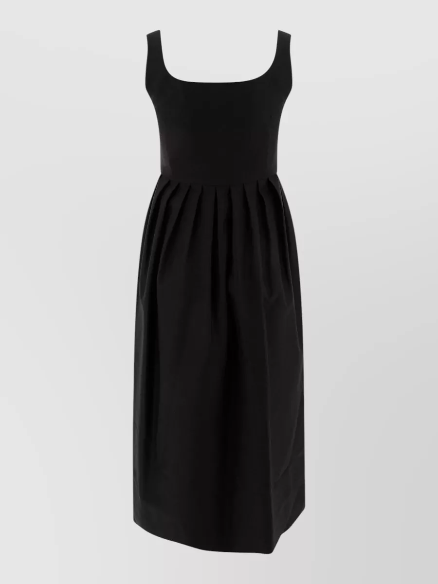 Sandbeige Silk Midi Dress