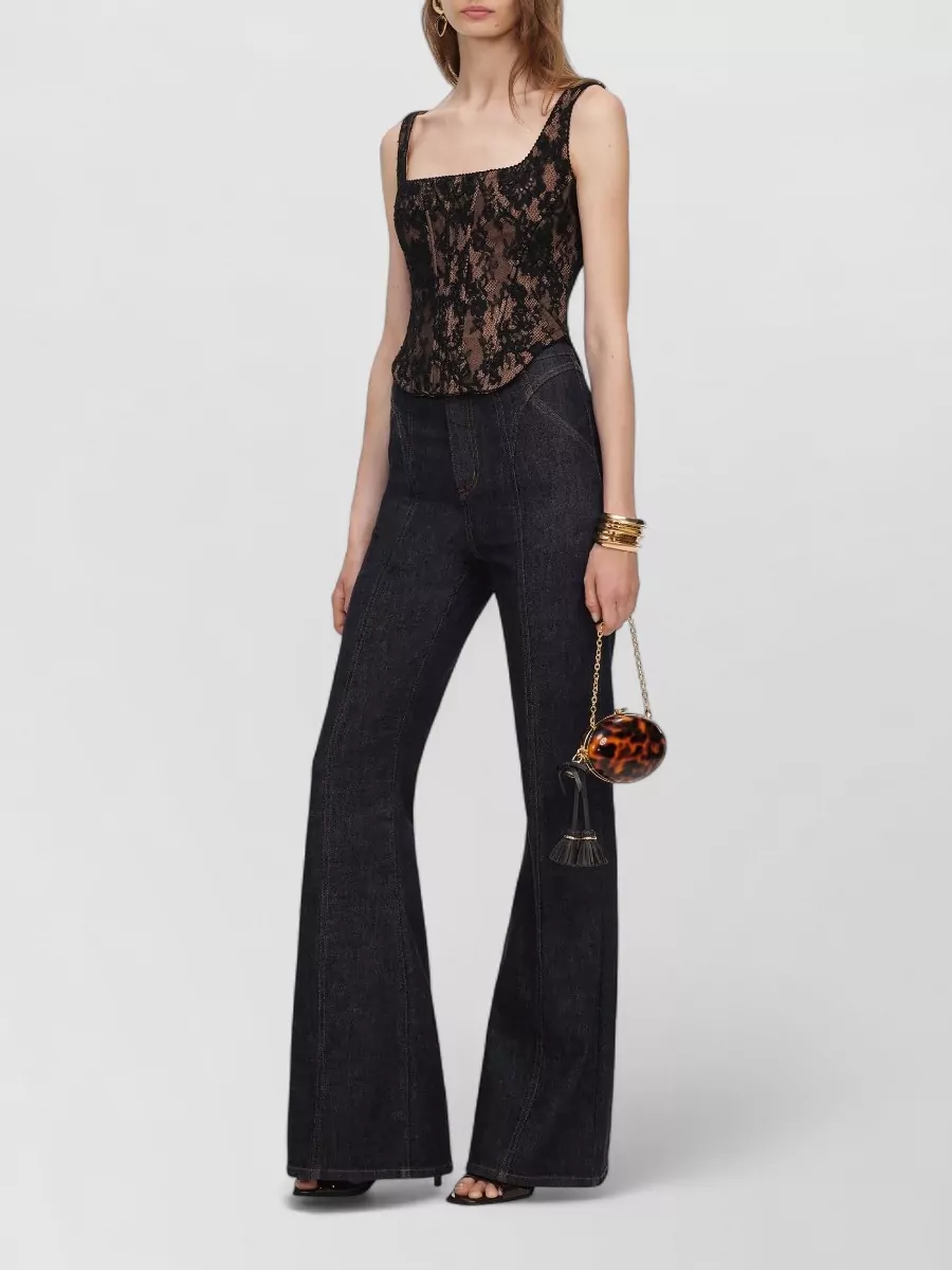 Self-Portrait Sleeveless Lace Corset Top