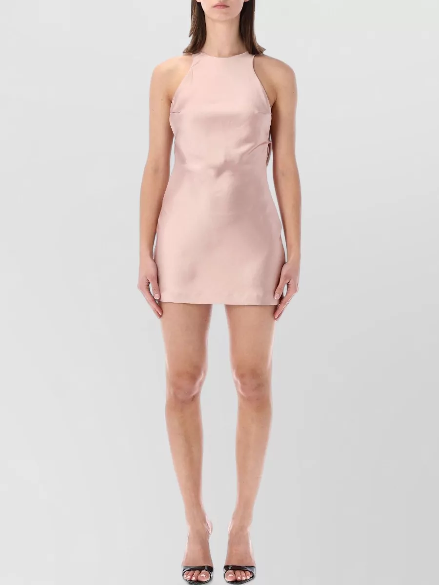 The Andamane sleeveless satin mini dress