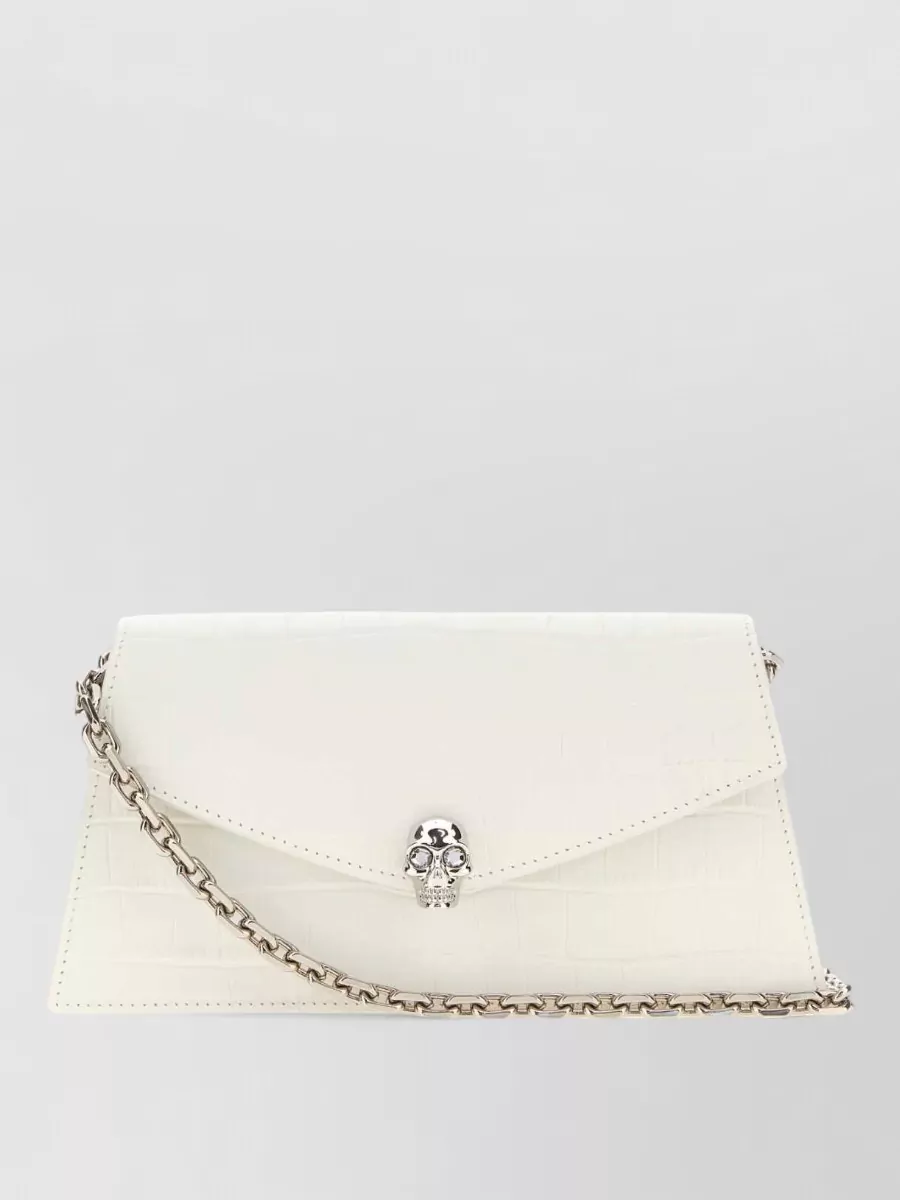 Alexander McQueen skull mini leather clutch bag