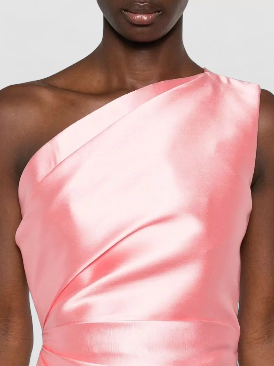 Solace London Draped One-Shoulder Sleeveless Maxi Dress