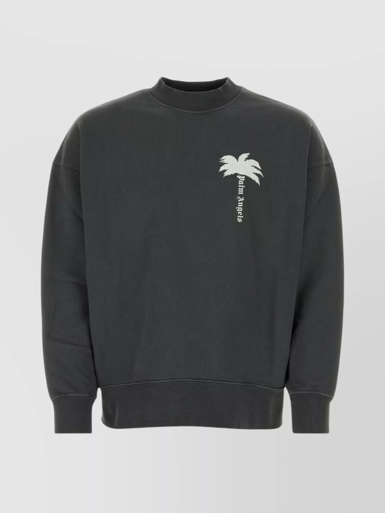Shop Palm Angels Cotton Crew Neck Sweatshirt