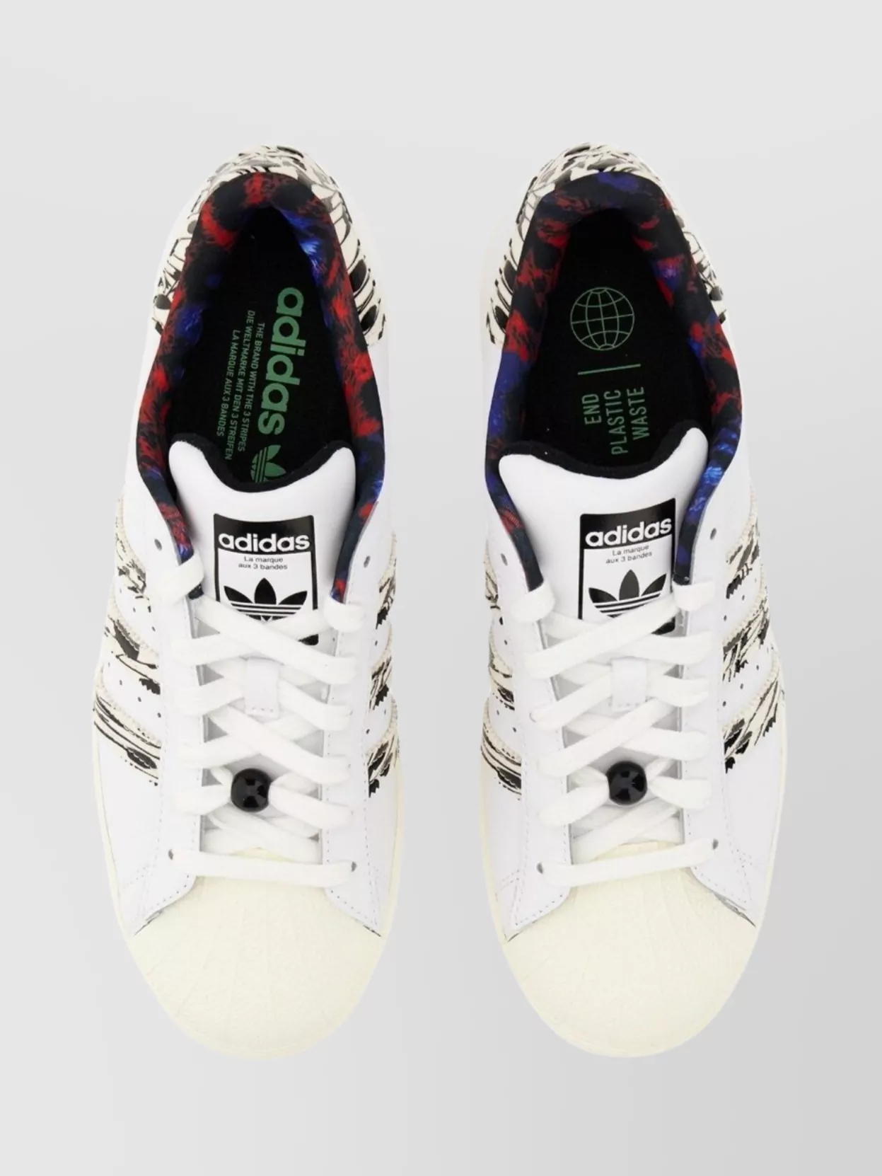 Adidas Originals Iconic Low-top Sneaker With Patterned Rubber Sole