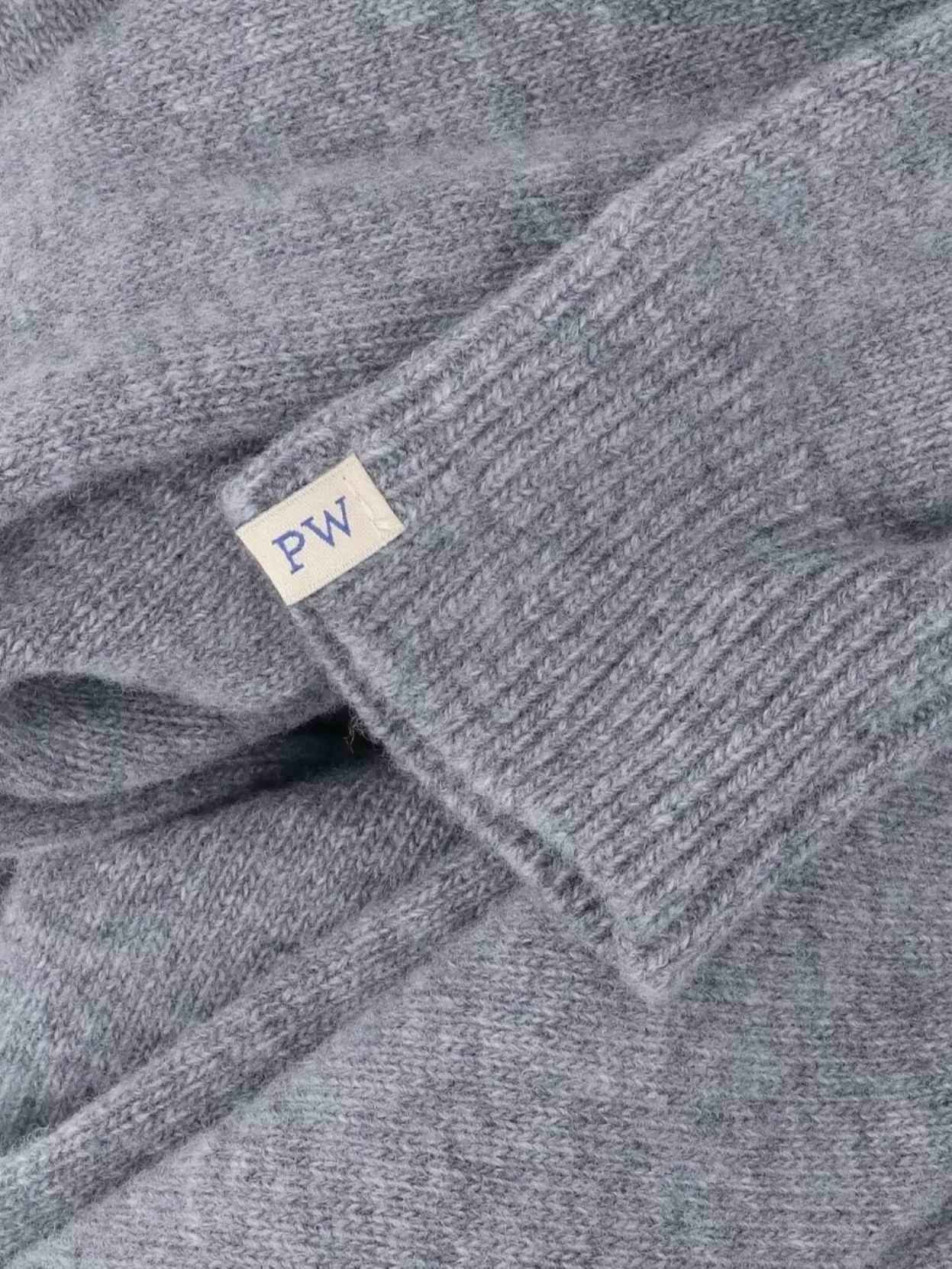 Paloma Wool Luxurious Soft Scarf Ribbed Cuffs In Gray