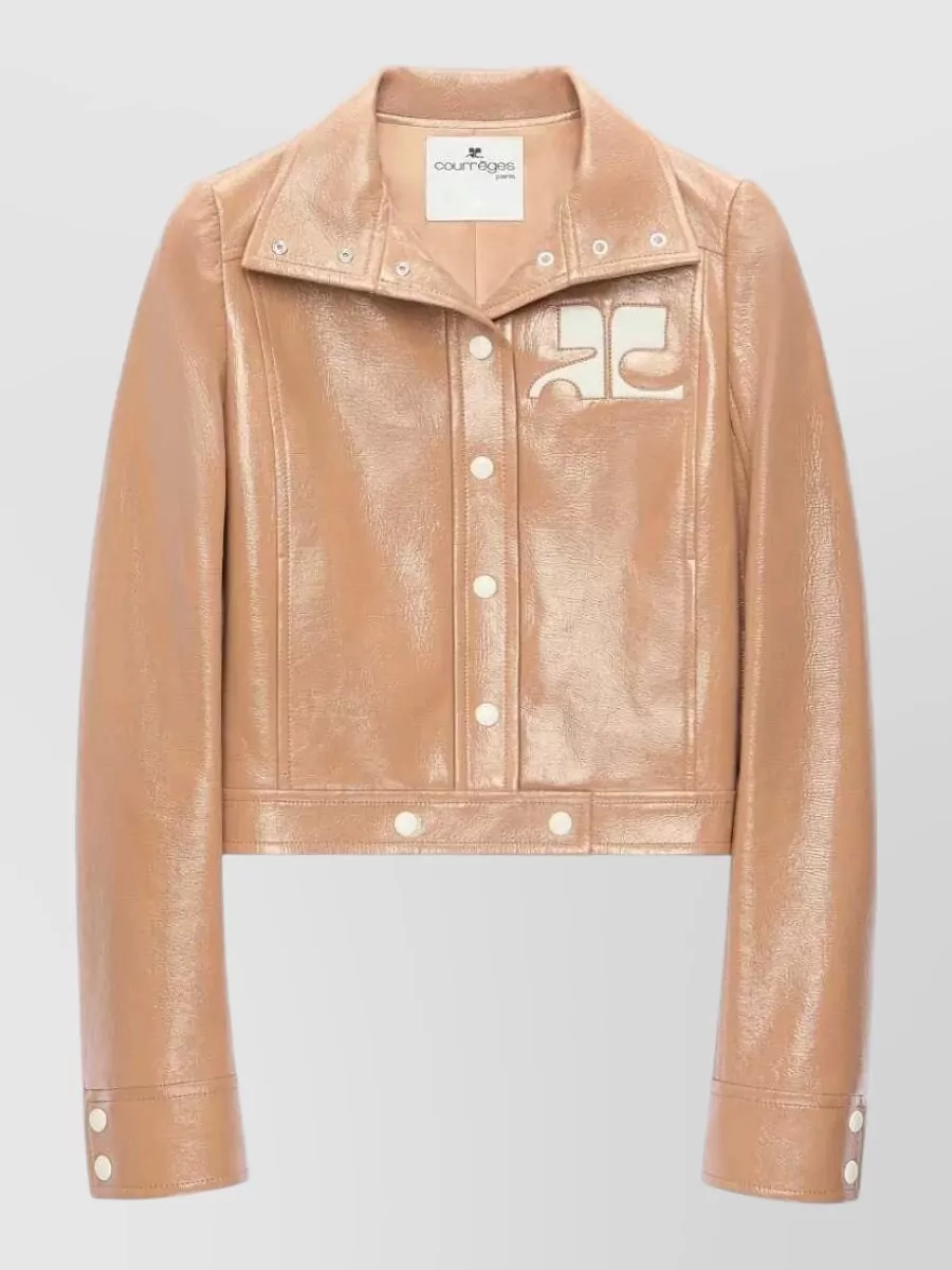 Courrèges Cropped vinyl jacket