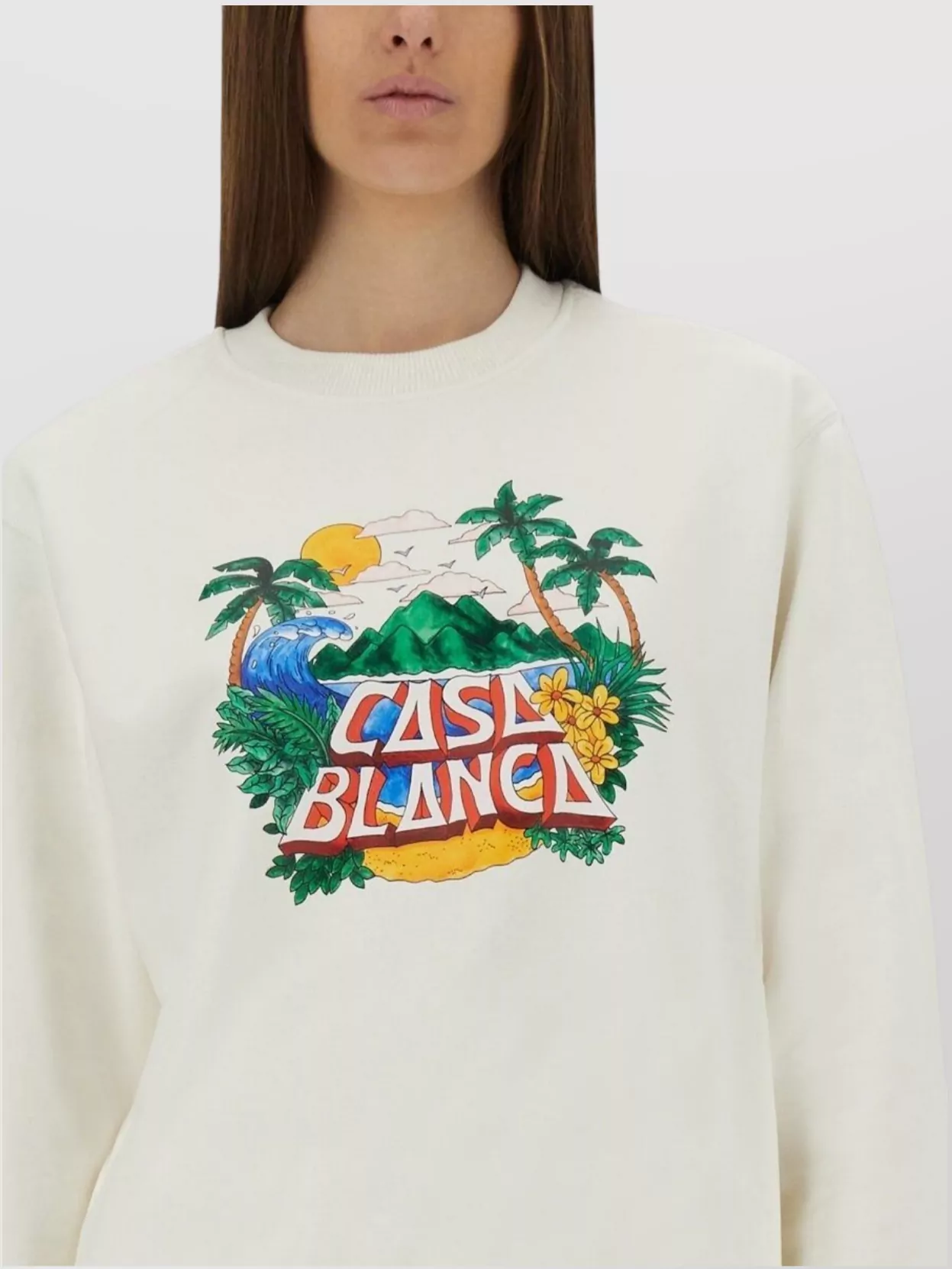 Casablanca Wave Crew Neck Sweatshirt