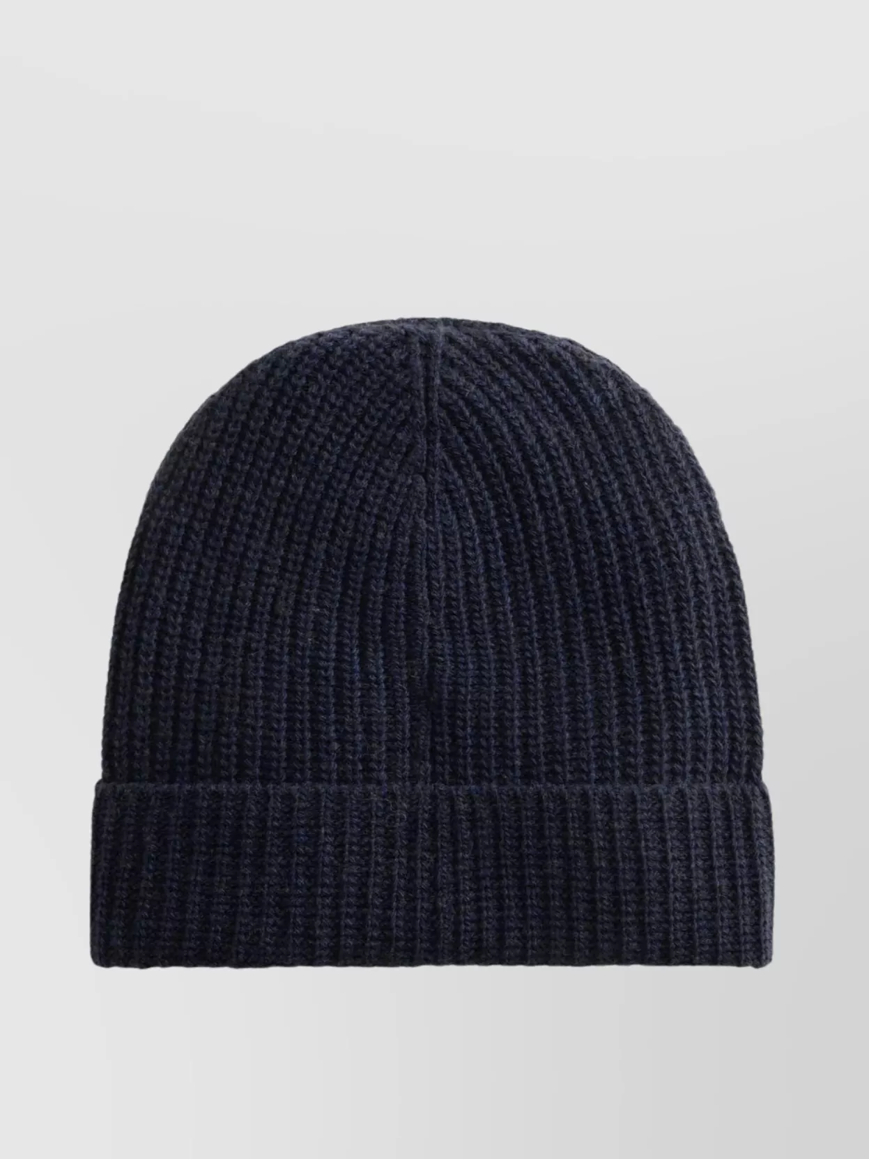Woolrich Logo Cuff Fold-over Beanie In Blue