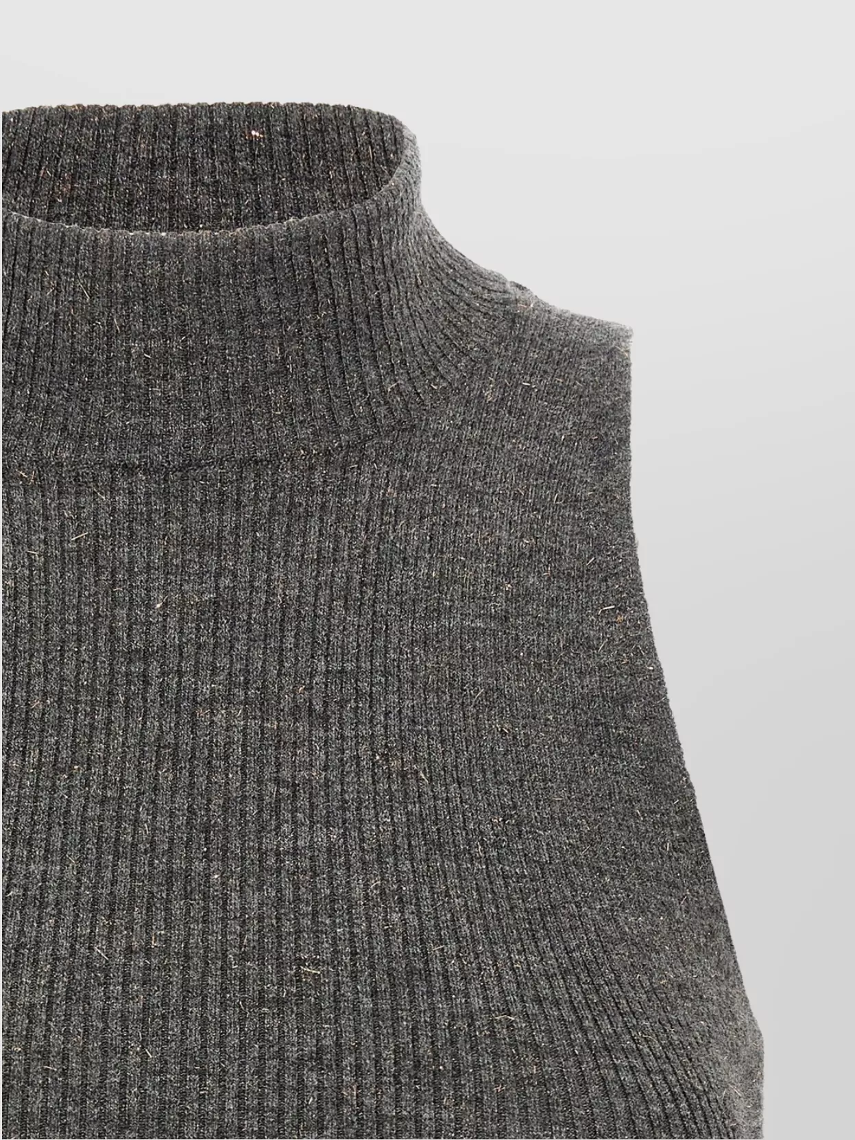 Brunello Cucinelli Sleeveless High Neckline Ribbed Top