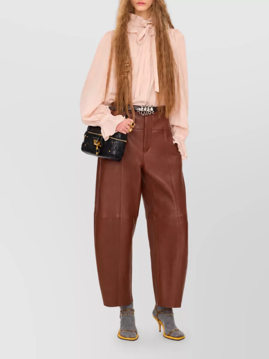 Chloé Silk Ruffled High-Neck Blouse