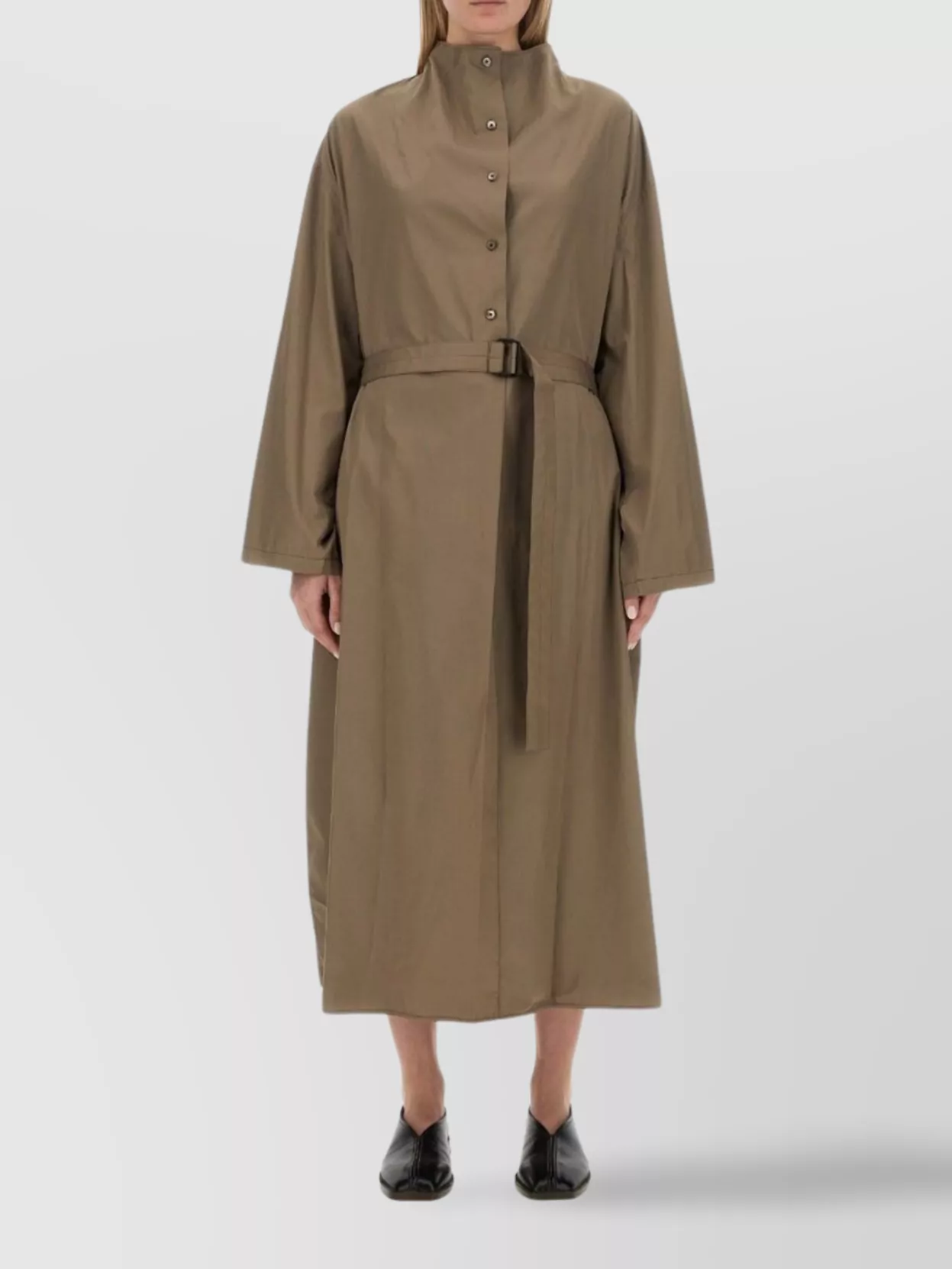 Lemaire Long Oversized Dress Belted Waist
