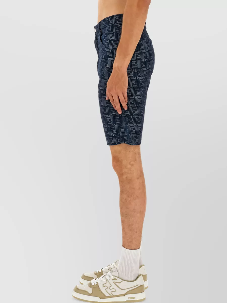 Fendi Denim Cropped Trousers