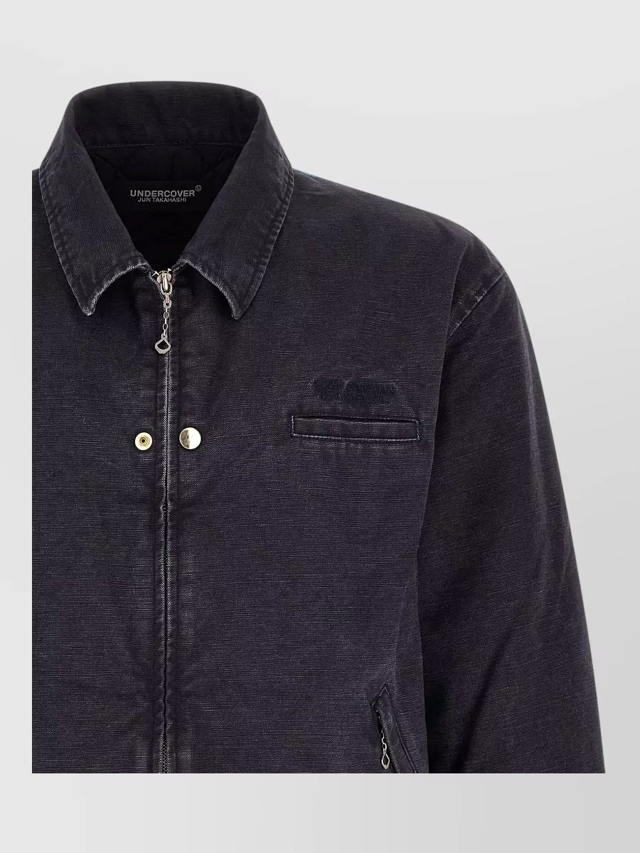 Undercover Cotton Printed Single Breasted Coat