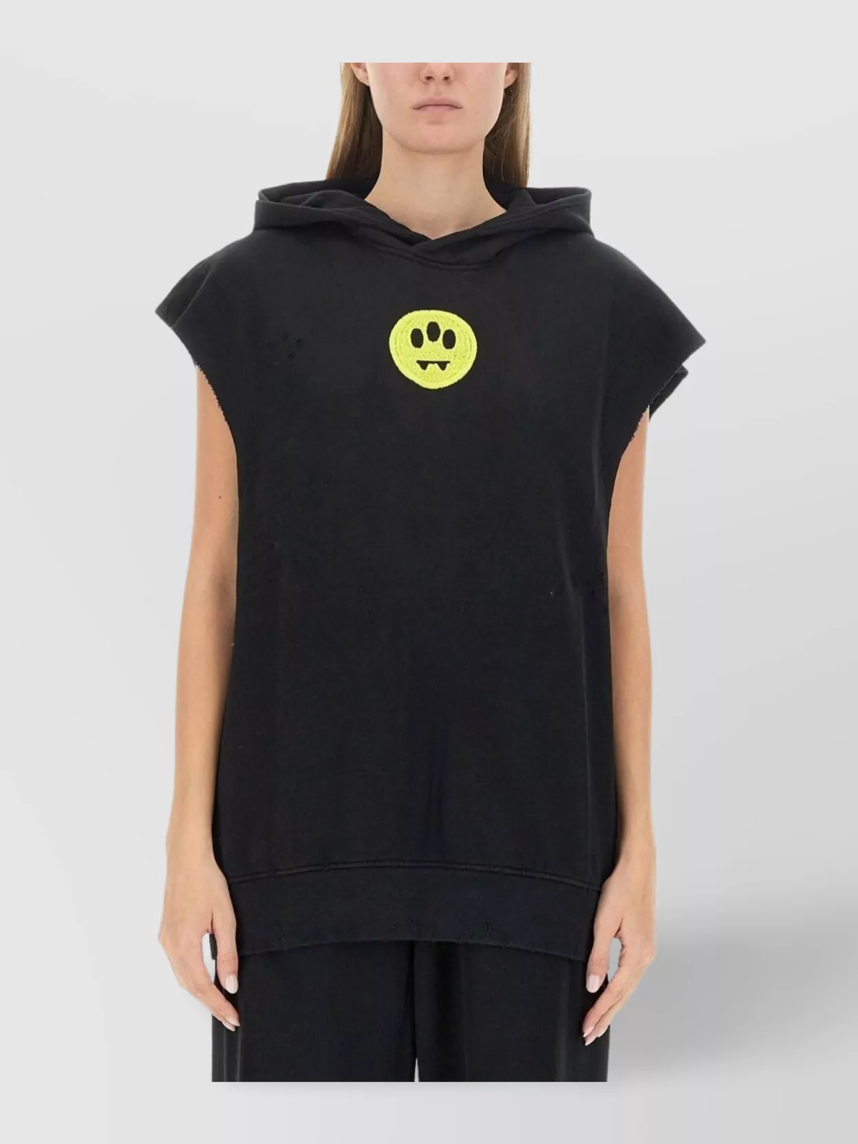 Barrow Logo Sleeveless Hooded Knitwear