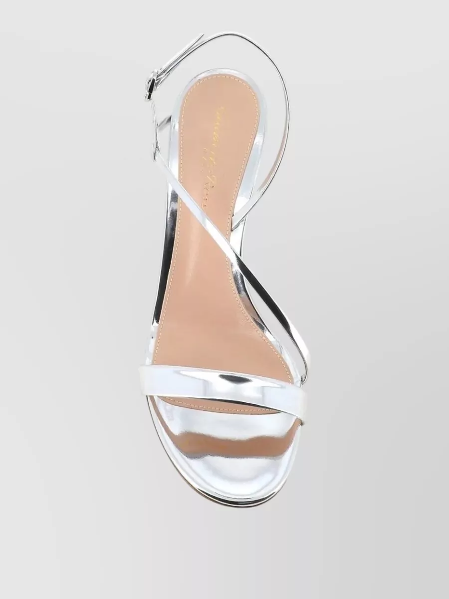 Gianvito Rossi Leather Mid Heel Sandals