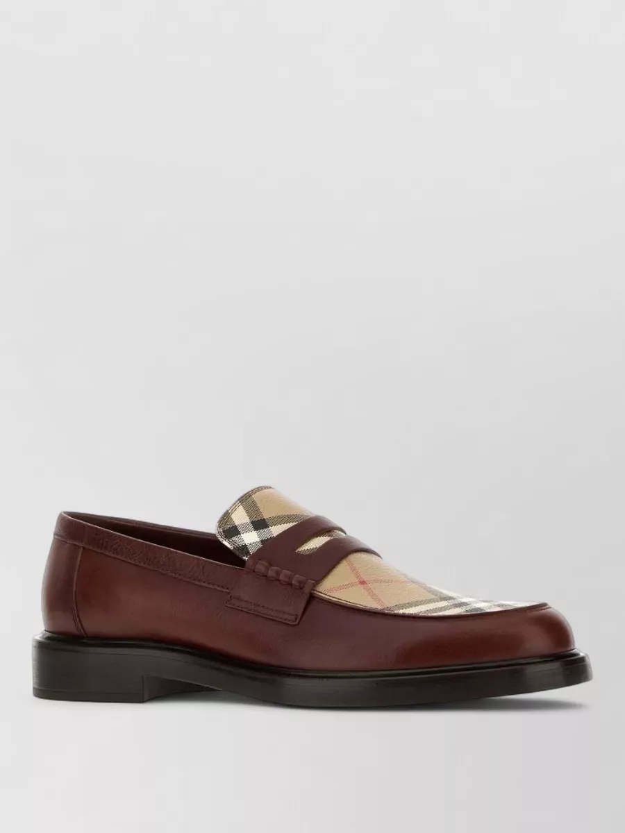 Burberry leather monk shoes