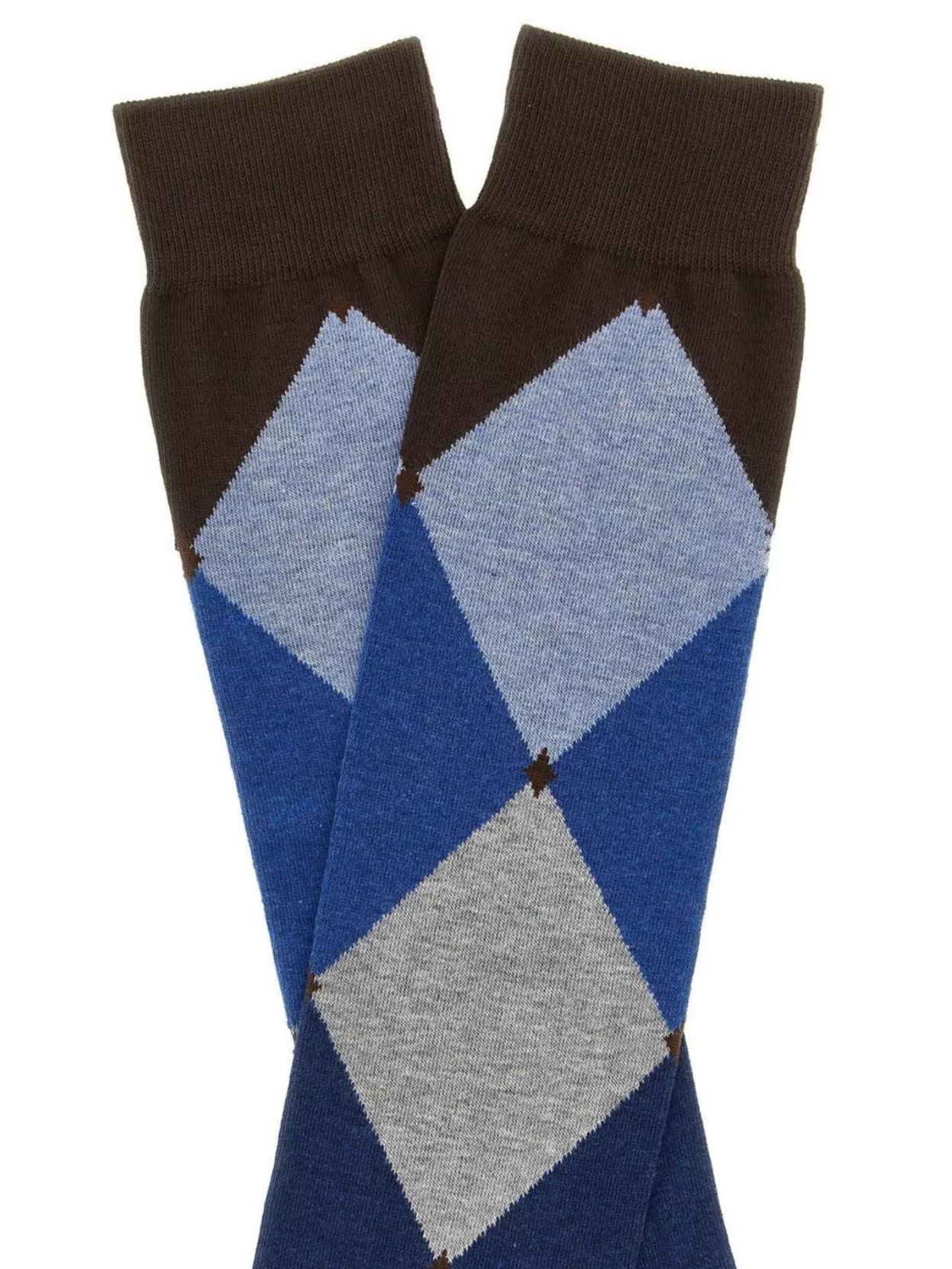 Ballantyne Knee-High Argyle Pattern Diamond Socks