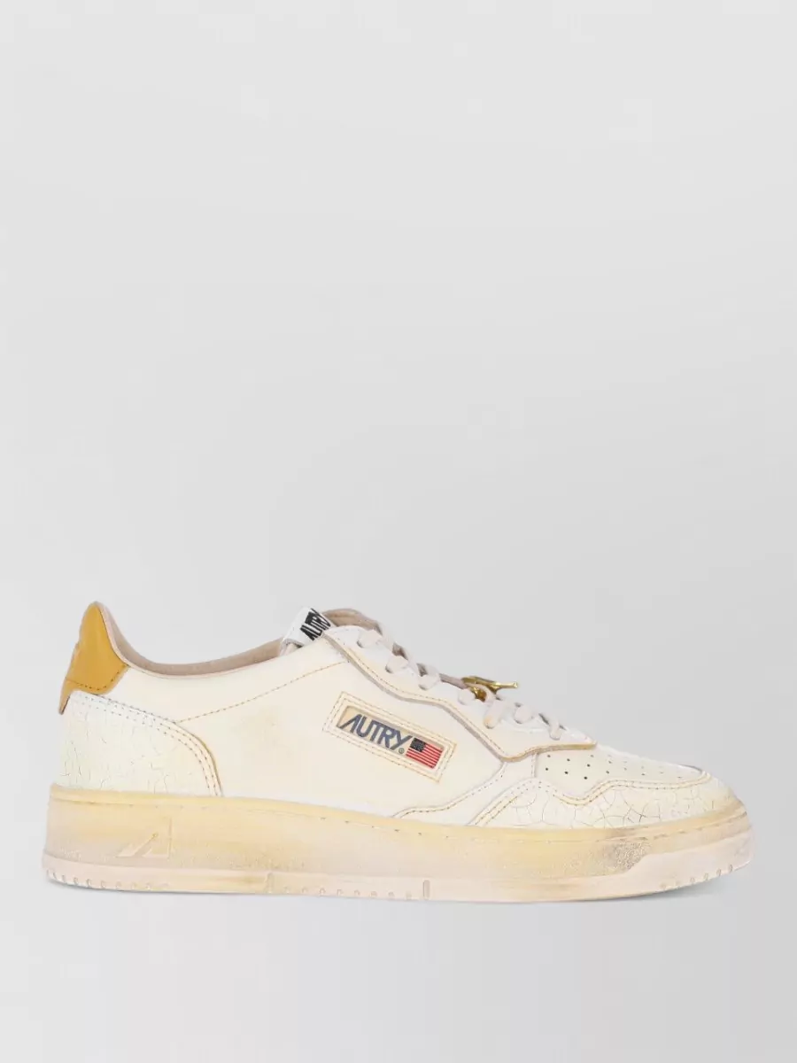 Autry Leather Low Top Lace Up Shoes