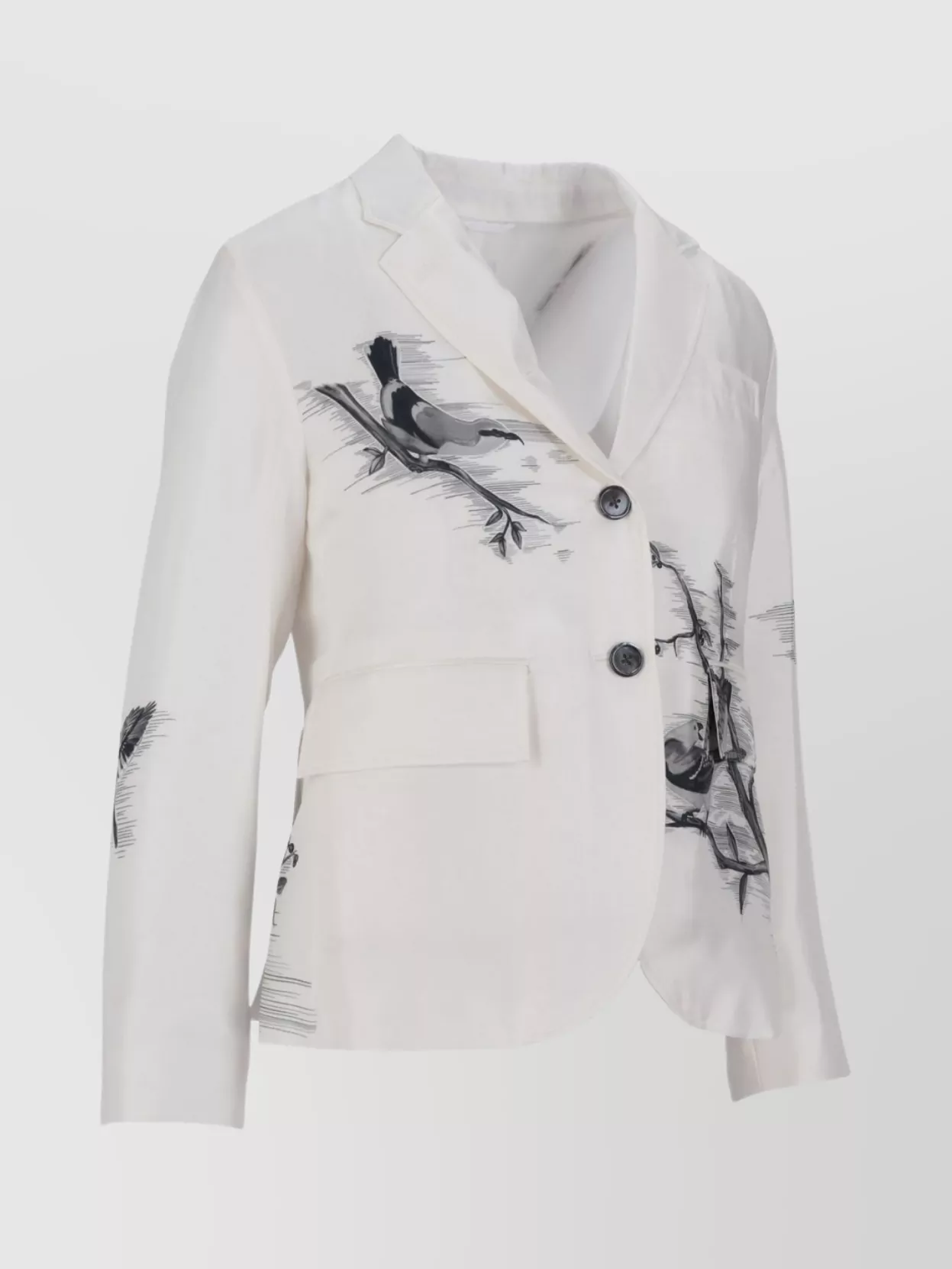 Thom Browne High Armhole Sportcoat With Bird Toile Print