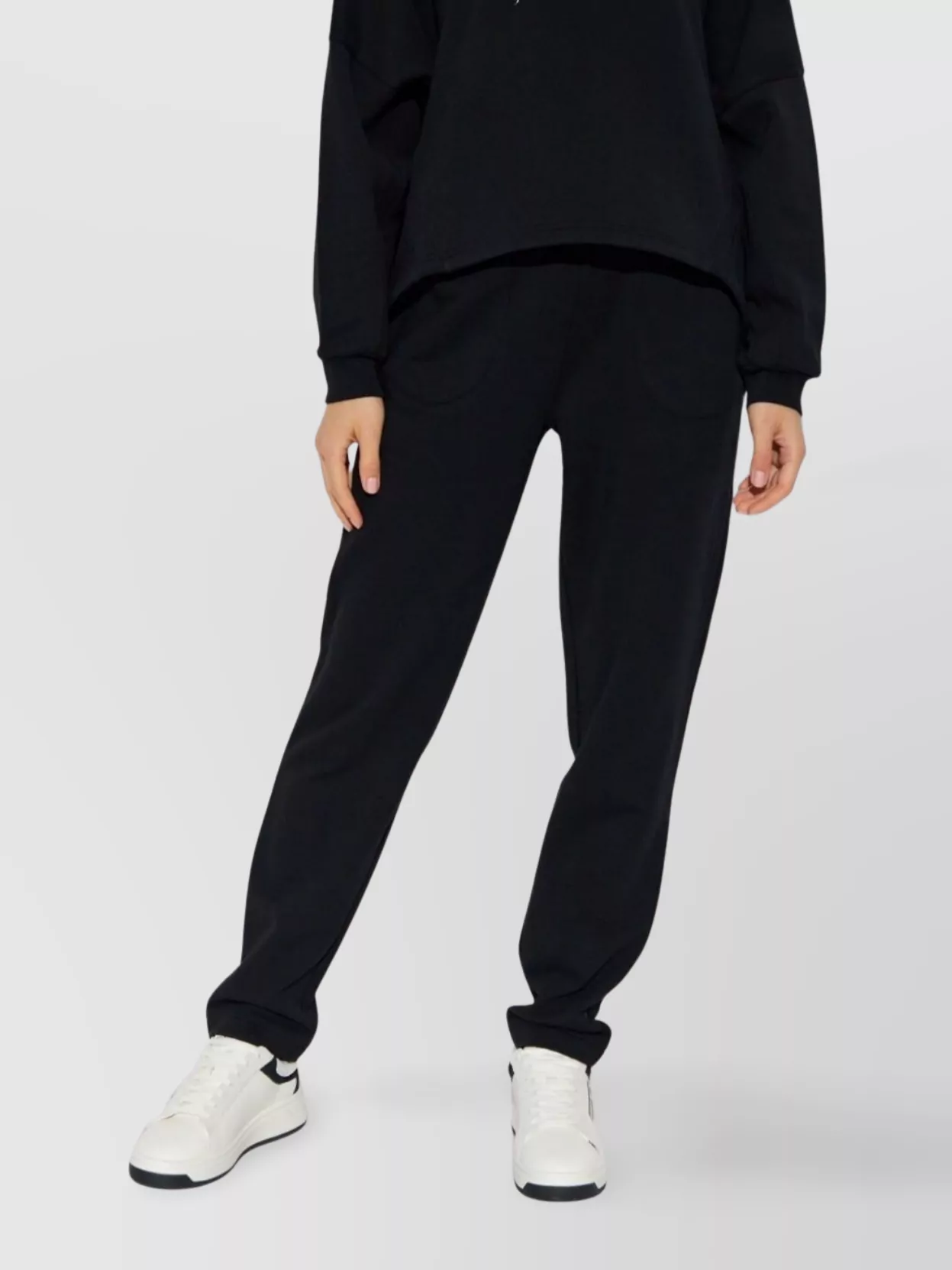 Emporio Armani Slim Cut Cotton Sweatpants With Two Side Slit Pockets