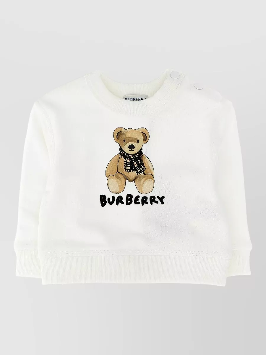 Burberry Printed Cotton Crewneck Sweatshirt