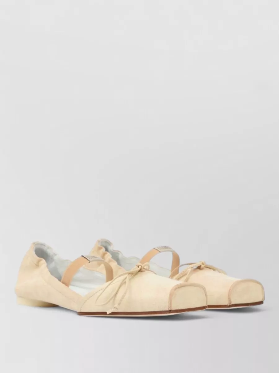 Mm6 Maison Margiela leather square toe ballet flats