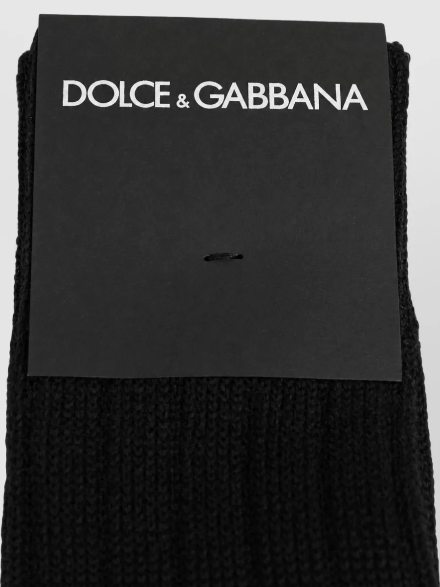 Dolce&Gabbana logo print over the calf socks