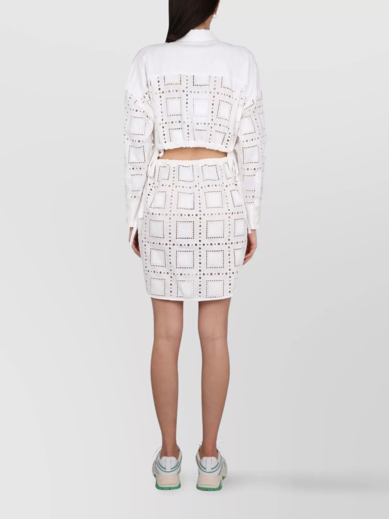 Msgm Shirt Dress Featuring Eyelet Detailing