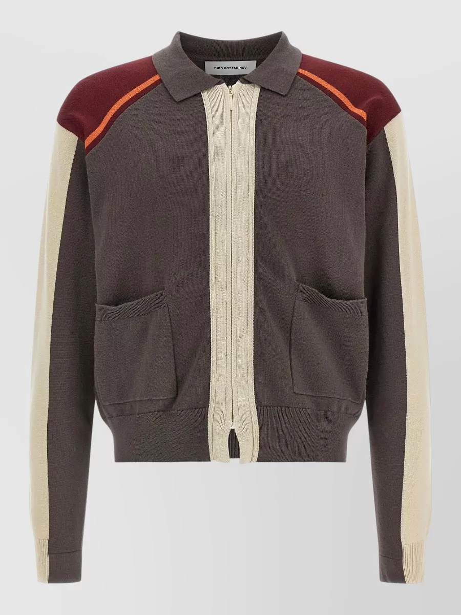 Kiko Kostadinov cropped cotton zip cardigan