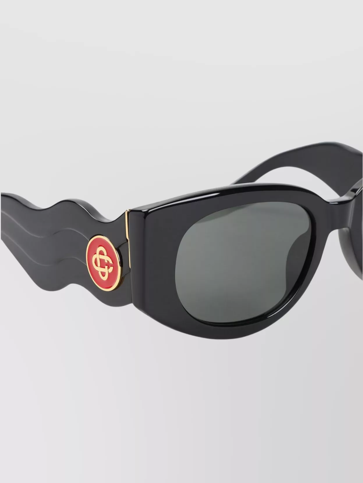 Casablanca Oval Metal Wave Sunglasses