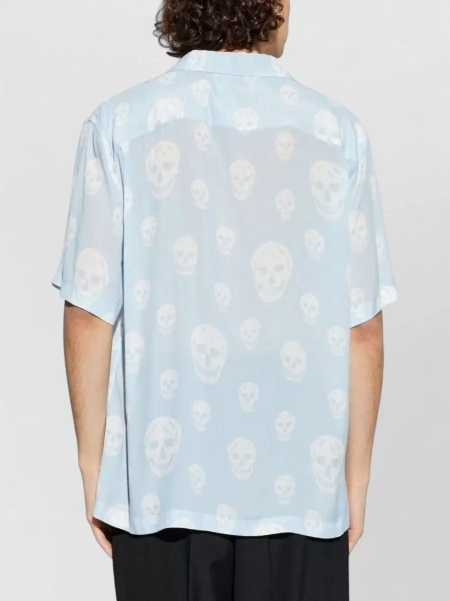 Alexander Mcqueen Viscose Skull-Print Hawaiian Shirt