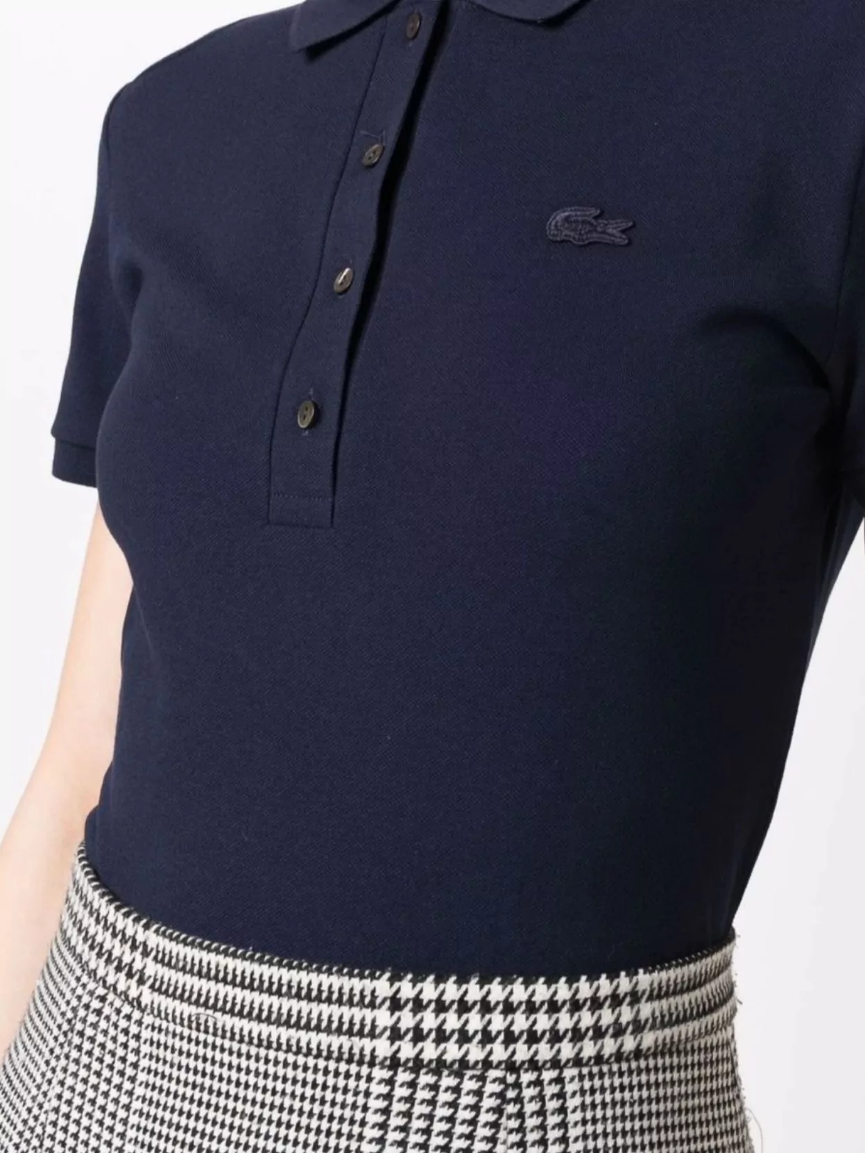 Lacoste Ribbed Collar Cotton Polo Shirt