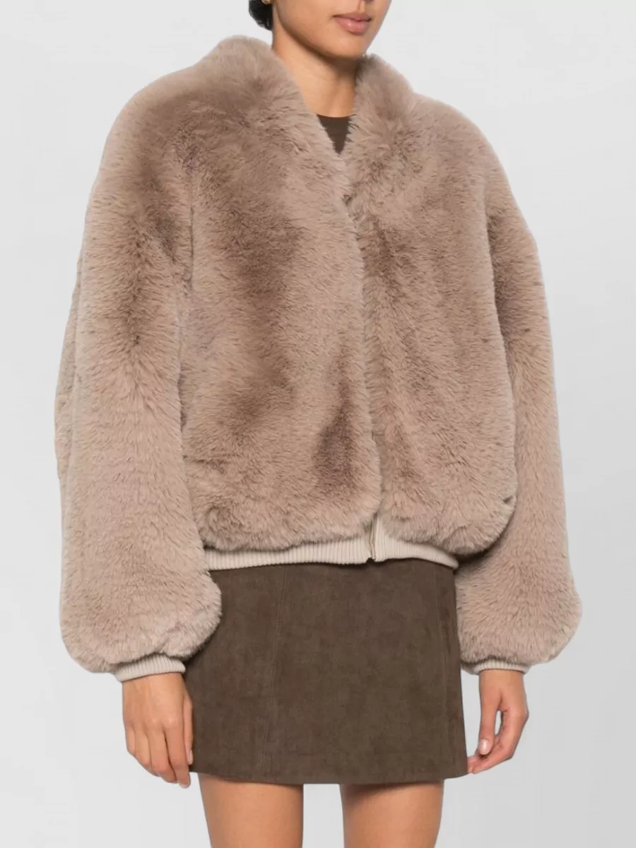 The Frankie Shop Faux Fur Oversized Jacket