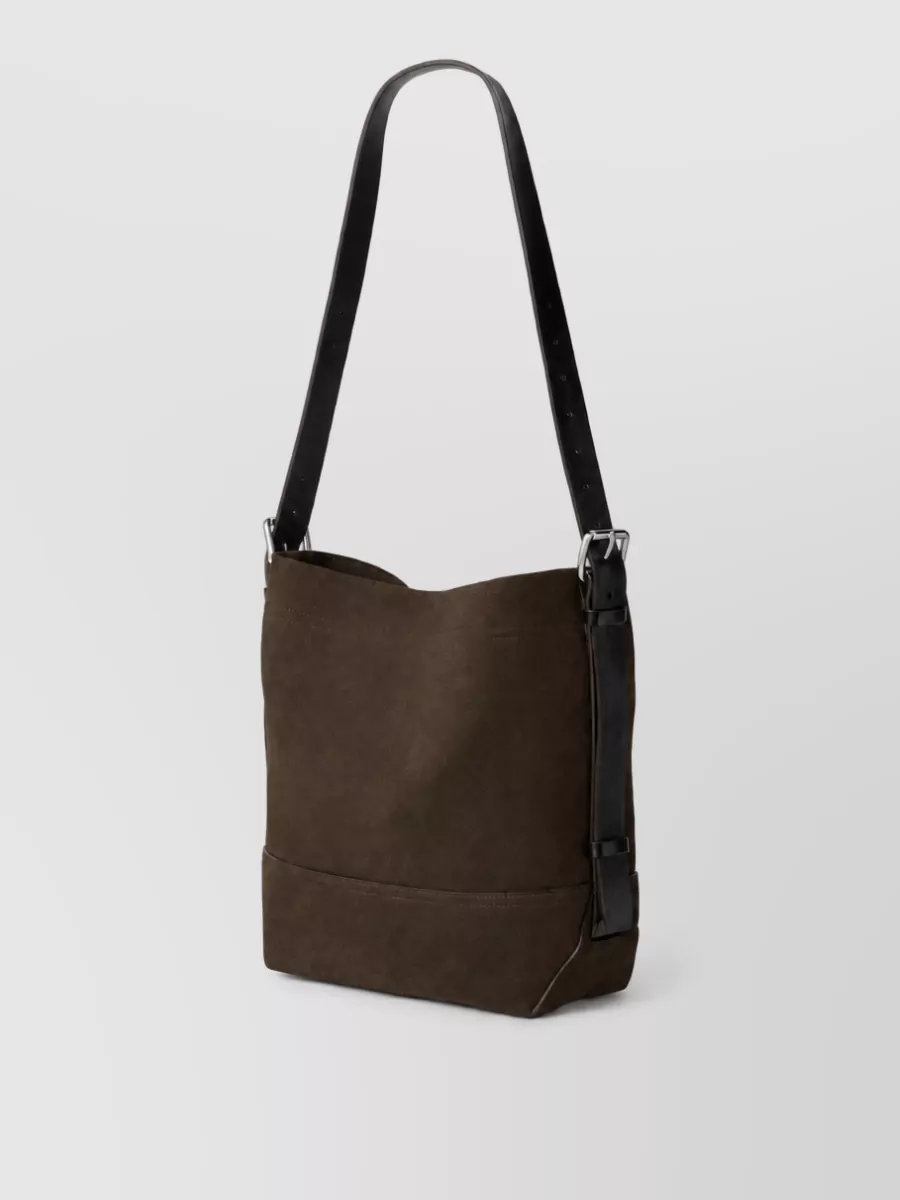 Lemaire Calf Leather Small Belted Tote Bag