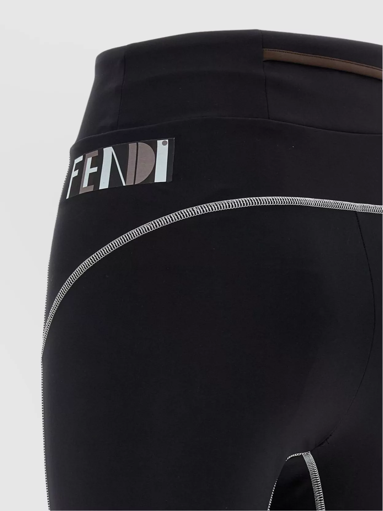 Fendi Leggings With Elastic Waistband And Stitching