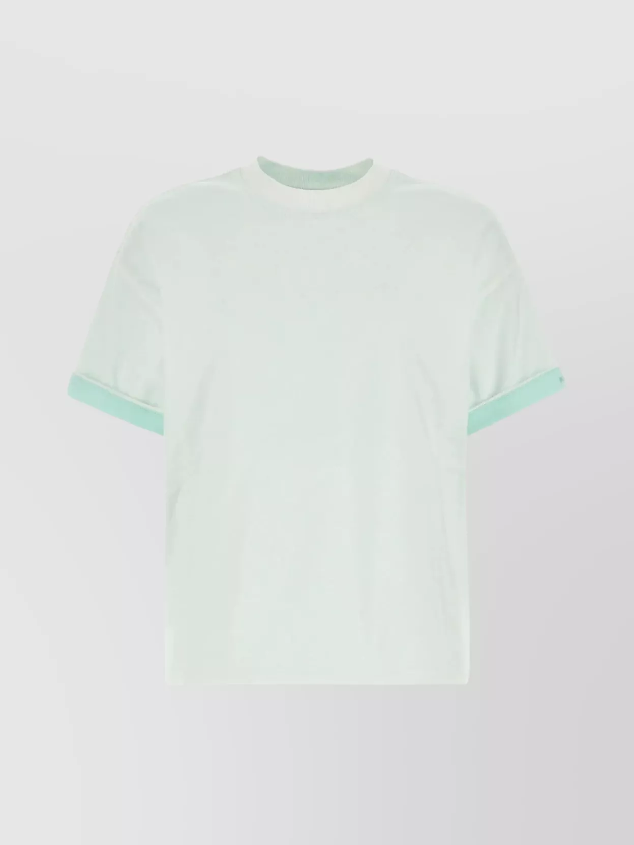Shop Bottega Veneta Ribbed Crew-neck Cotton T-shirt With Contrast Trim