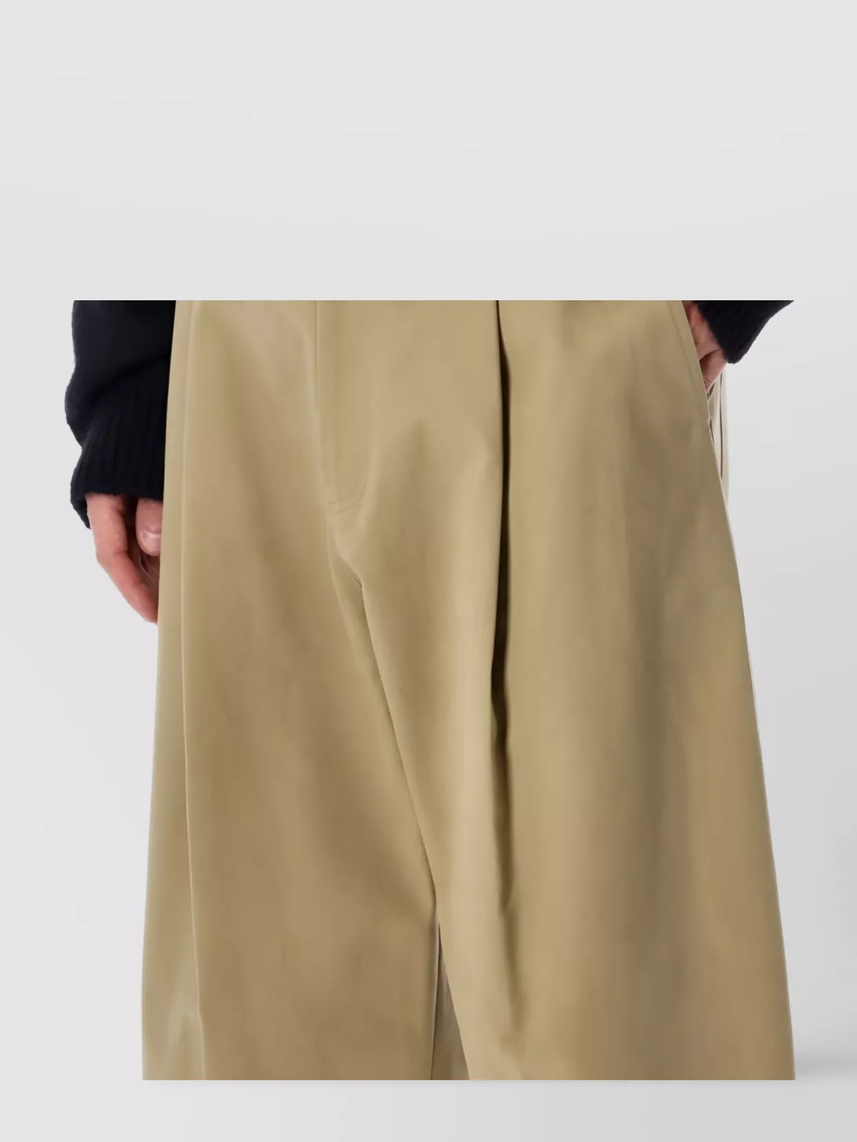 Studio Nicholson Pleated Chino Trousers Featuring Belt Loops