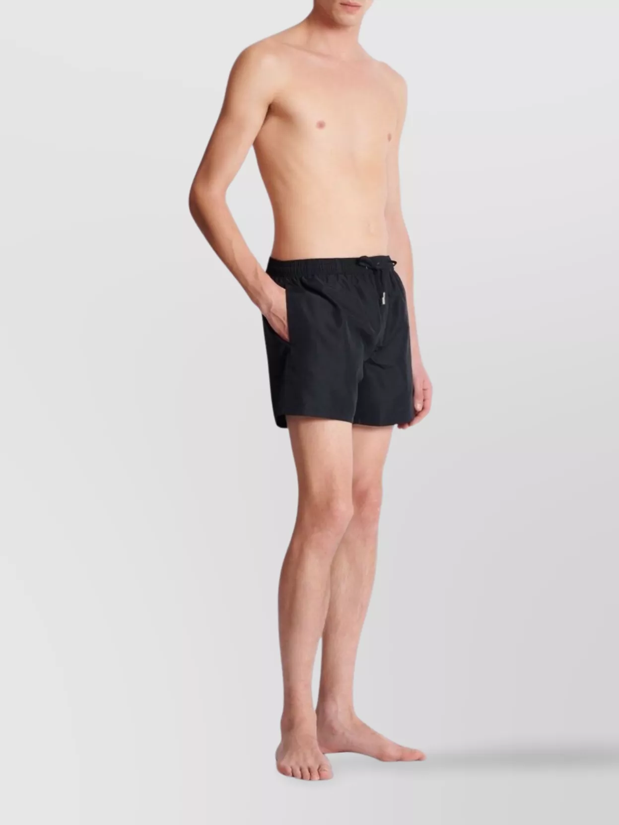 Balmain Swimwear With Elastic Waistband And Pockets In Black