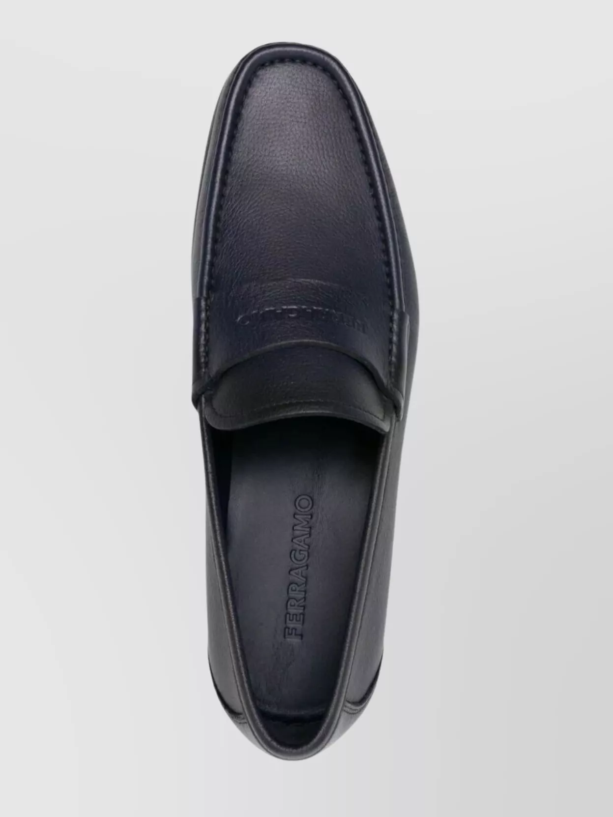 Ferragamo Grained Texture Calf Leather Loafers