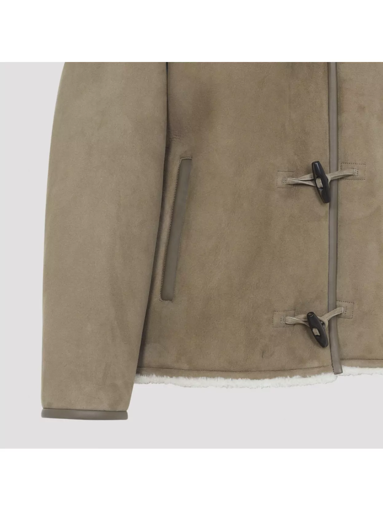 Yves Salomon Hooded Down Jacket Leather Trim