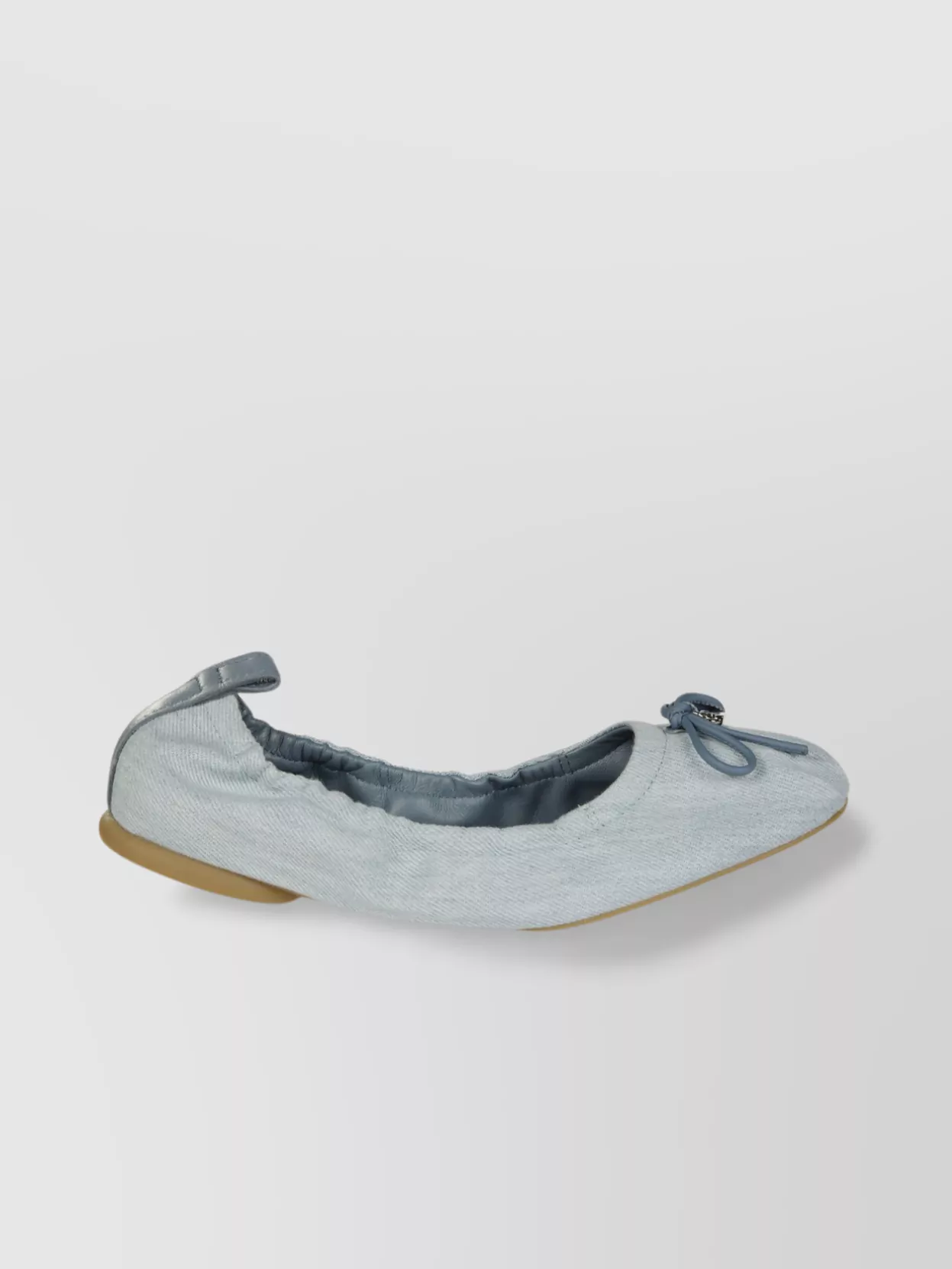 Hogan Bow Trim Flat Ballerina Shoes