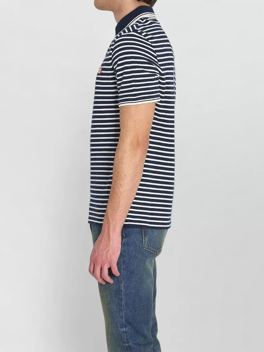 Valentino Garavani Striped Cotton Pique Polo Shirt