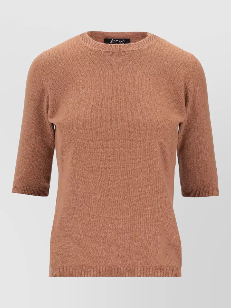 La Rose cashmere 3/4 sleeve sweatshirt