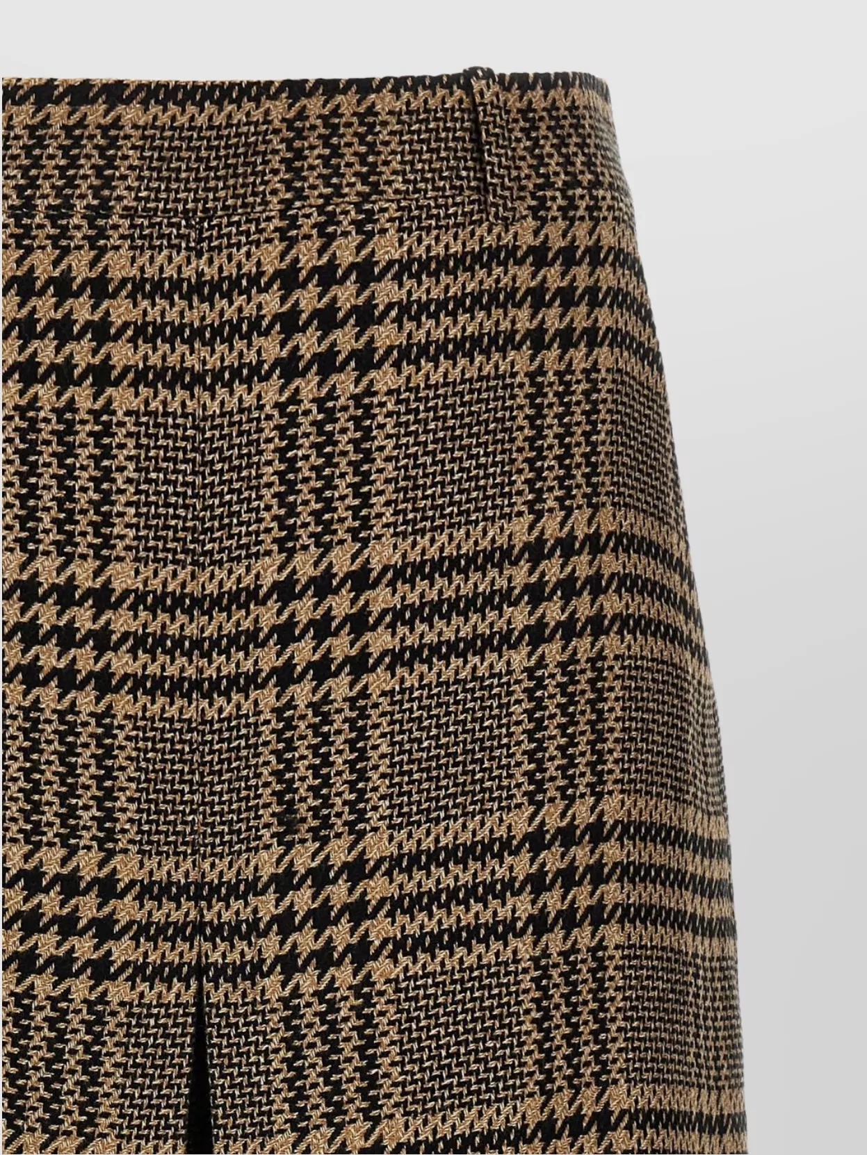 Saint Laurent Waistband Skirt With Button Detail And Check Pattern