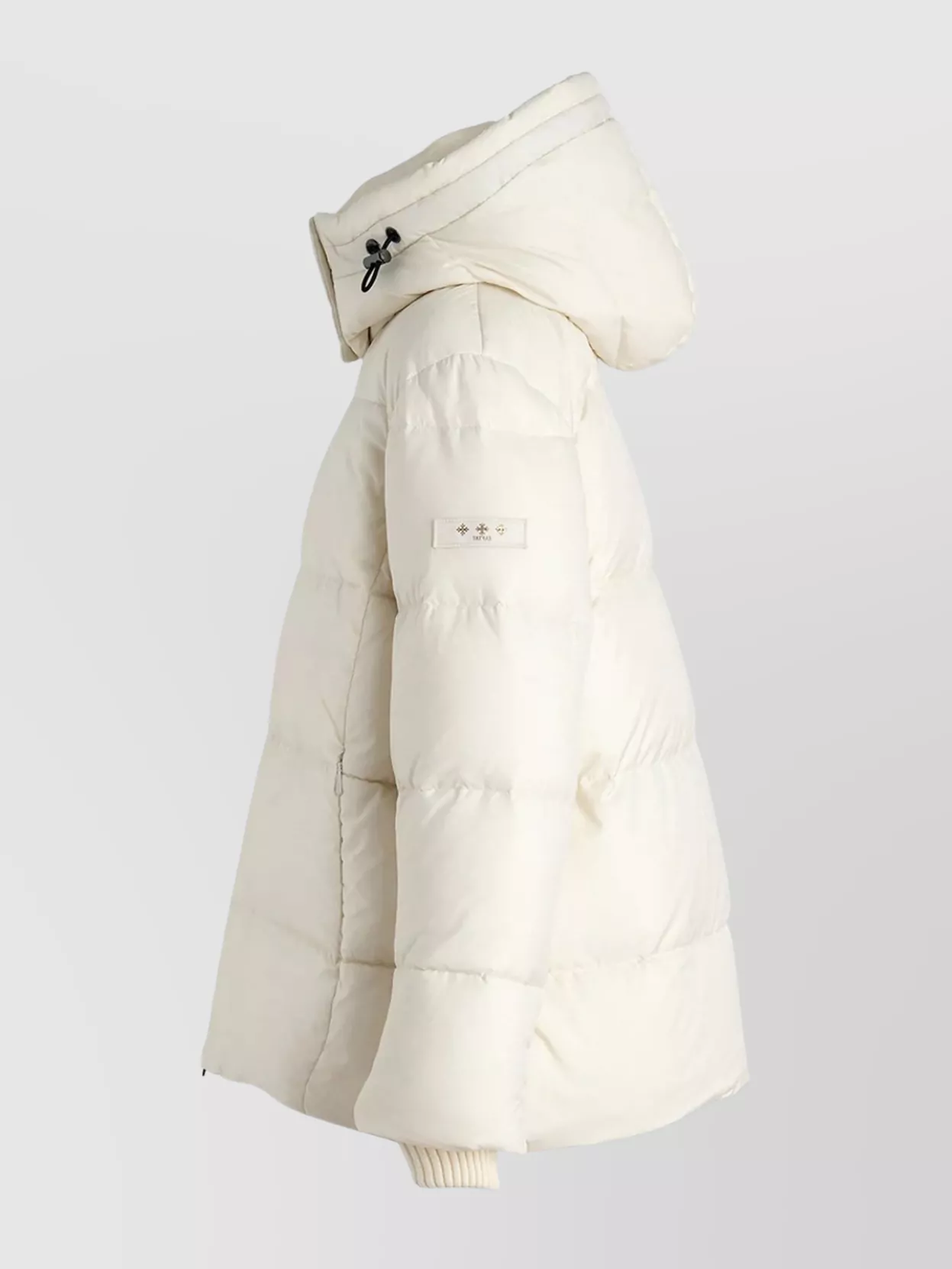 Tatras Cozy Quilted Hooded Coat Drawstring In Neutral
